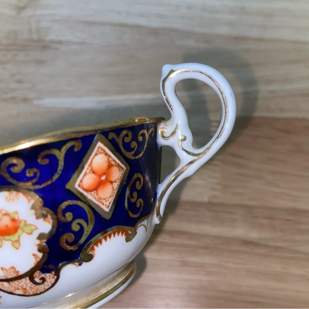 Vintage Royal Albert Crown China Heirloom Trio Tea Cup Saucer Square Plate